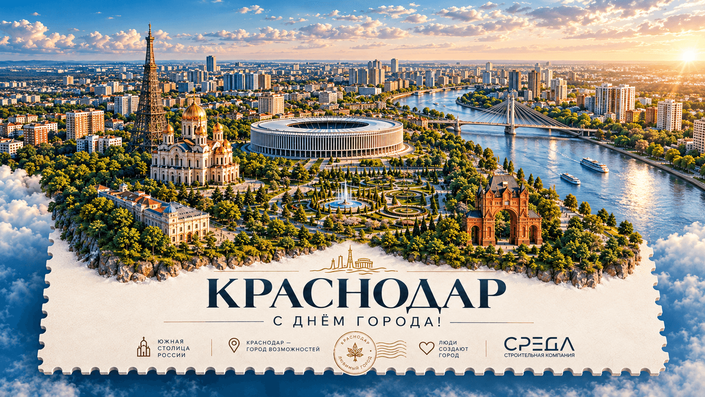 Краснодар — город, который растёт вместе с людьми!